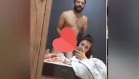 Ankara Cebeciden Süt Beyaz Simay Fitness Hocasına Siktirirken Aynadan Çekiyor