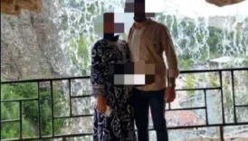 Evli çift türbanlı